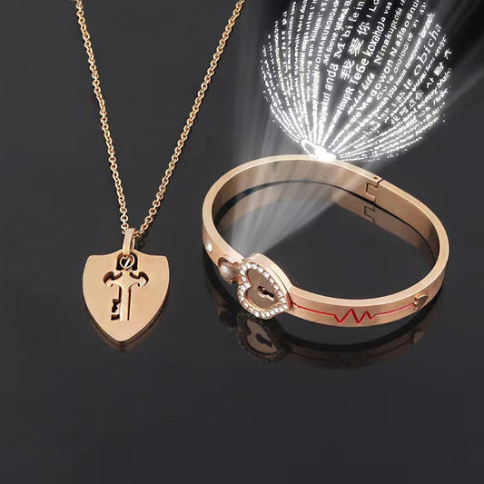 Couple Unlock Necklace Bracelet