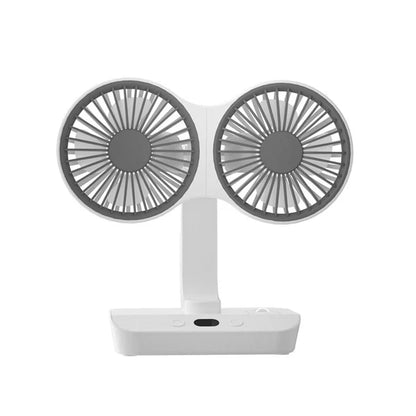 Mini Portable 360 Rotation Dual Table Fan