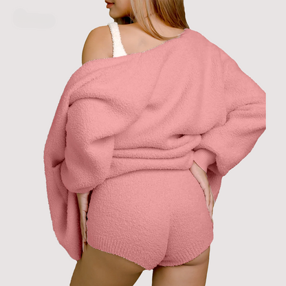 Cozy Knit loungewear Dark pink