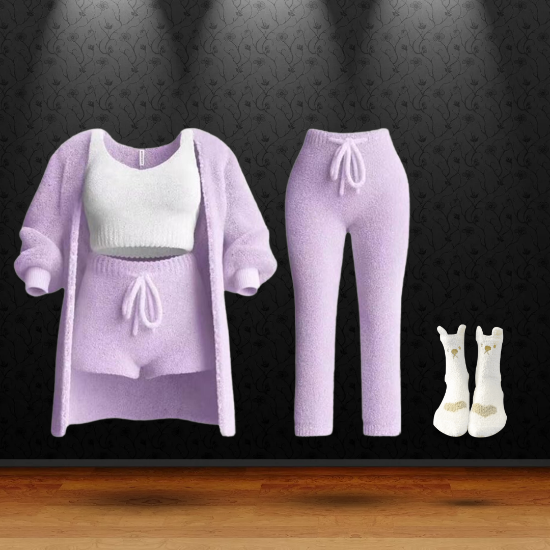 Cozy knit set 5 piece Purple