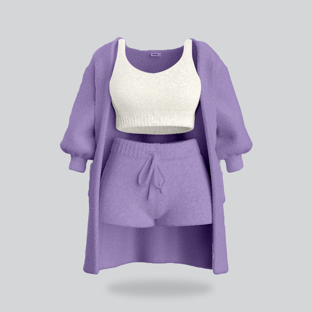 Cuddly Knit outfit Purple