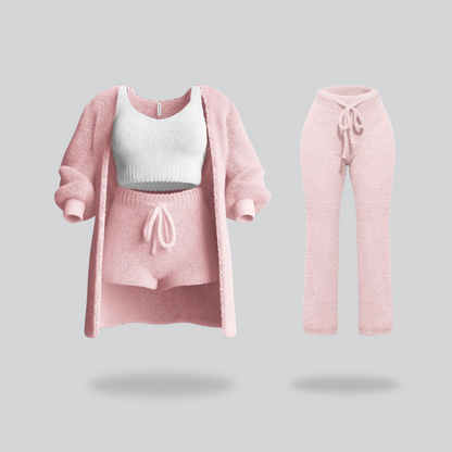 Cuddly Lightweight knit Set Pink