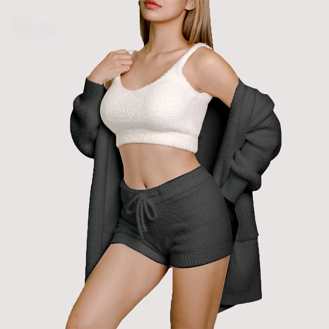 Cuddly knit Loungewear Dark Gray