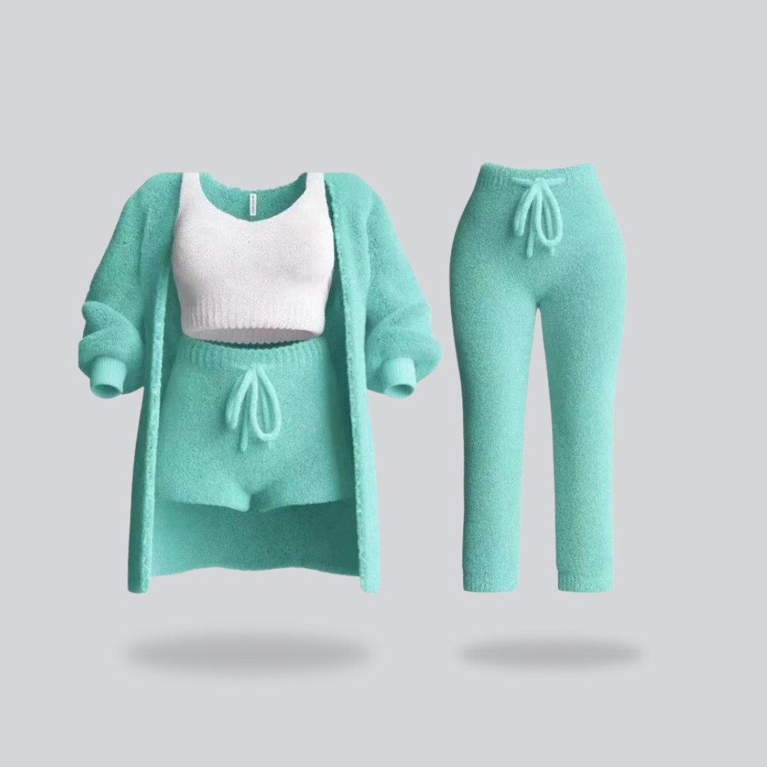 Cuddly knit set 4 piece Minty Teal