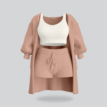 Lightweight Cozy knit outfit Sand