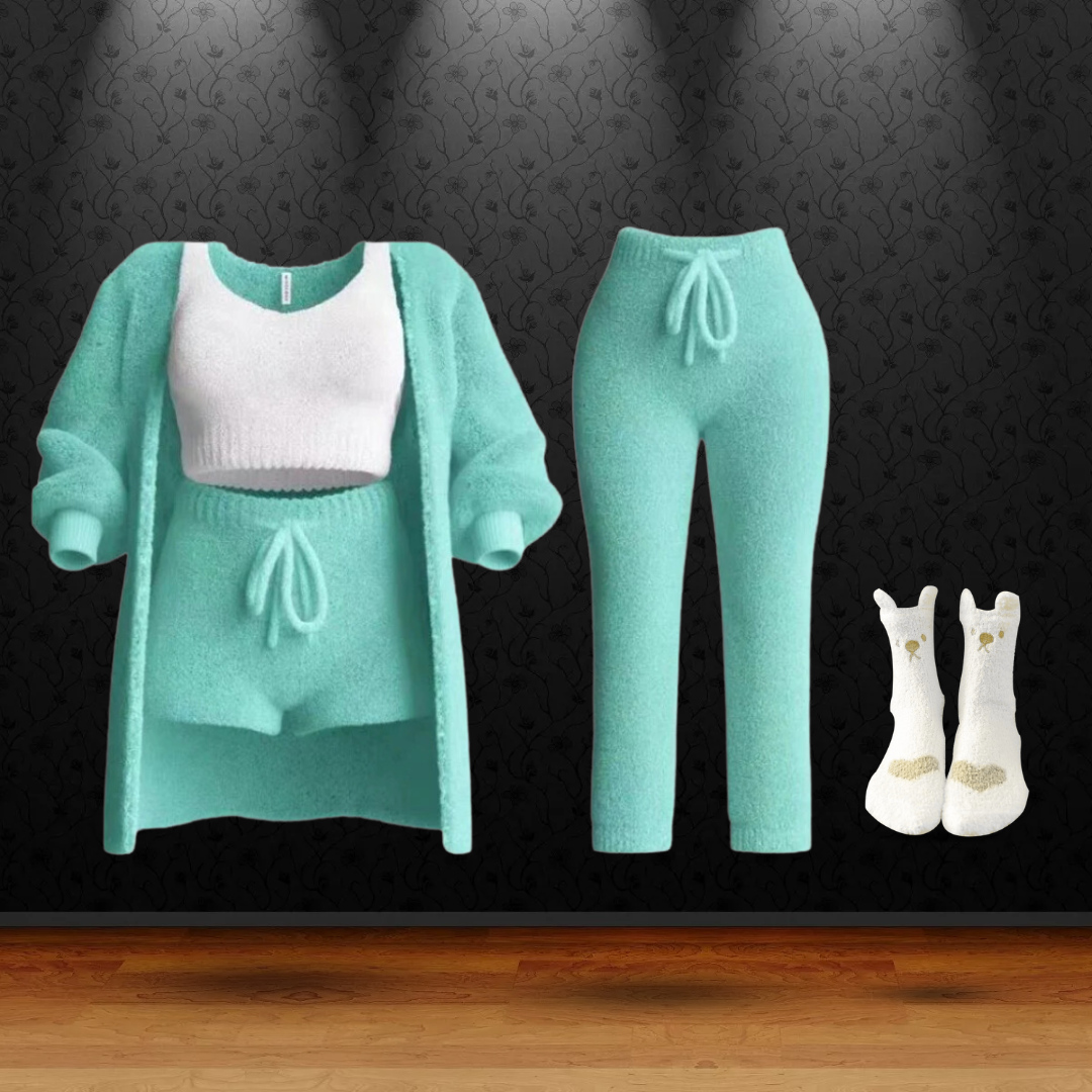 Lightweight Cozy knit set Mint