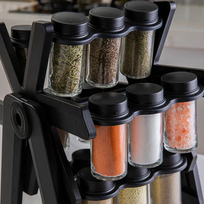 360° Rotating spice rack With Container