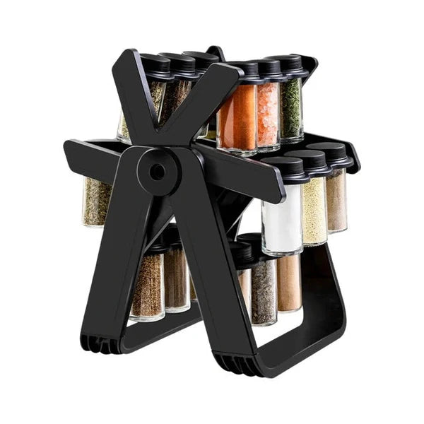 360° Rotating spice rack With Container