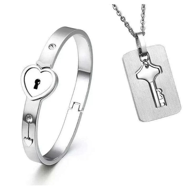 Couple Unlock Necklace Bracelet