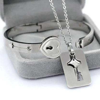 Couple Unlock Necklace Bracelet