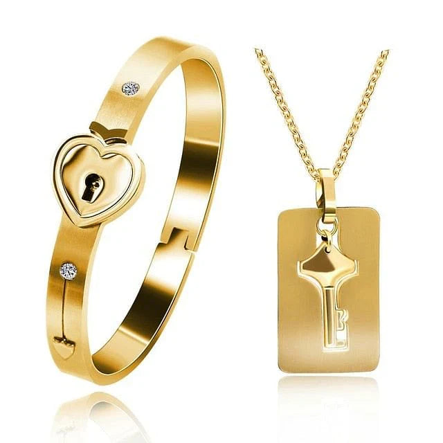 Couple Unlock Necklace Bracelet