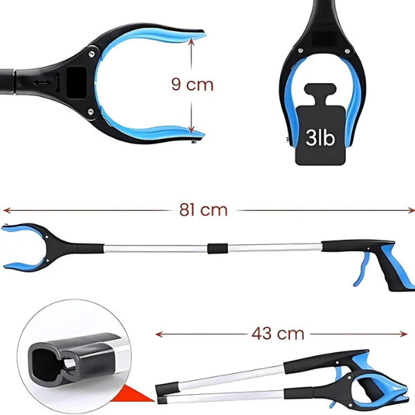 Foldable Grabber With 360° Swivel Clip